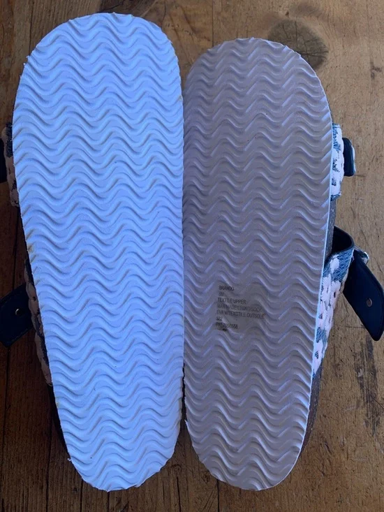 Madden Girl Pink Floral Double-Buckle Slide Sandals - Picture 11 of 16